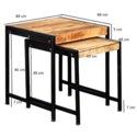 Indian Hub Cosmo Industrial Nest of 2 Tables