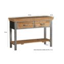 Indian Hub Metropolis Industrial 2 Drawer Console Table