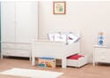 Stompa Classic Kids White Starter Bed And Foam Mattress