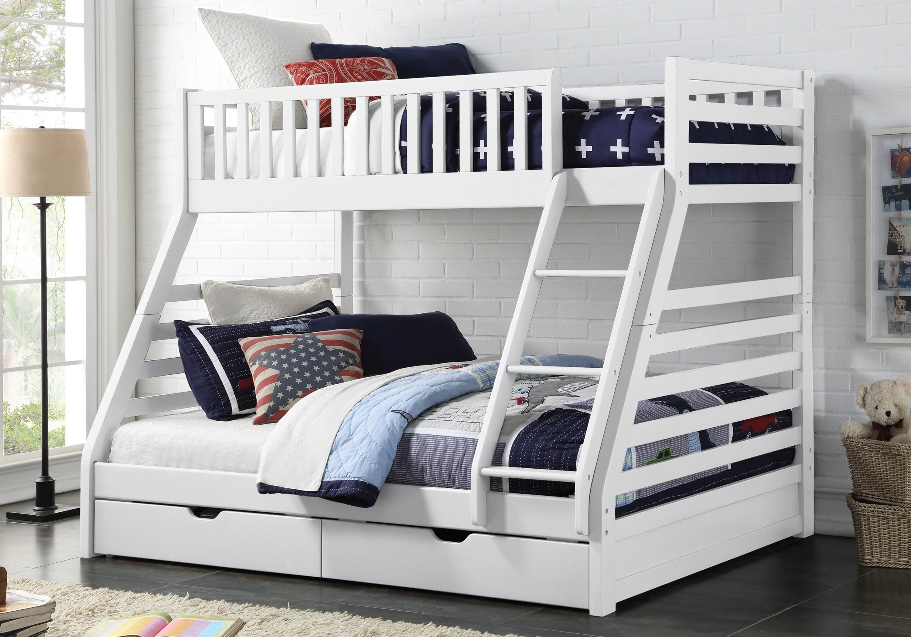 Corner triple deals bunk bed