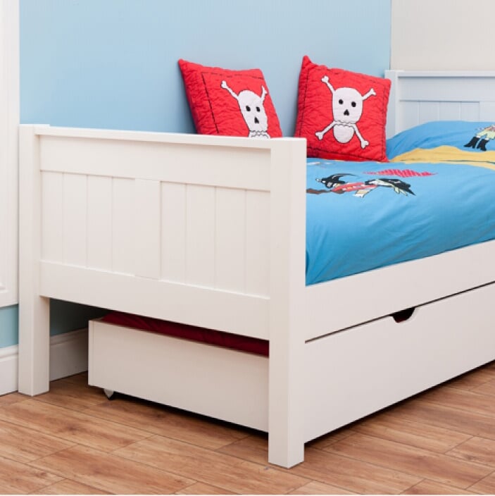 stompa ck white single bed