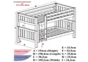 Stompa Classic Kids White Bunk Bed