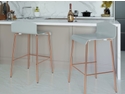 Flair Syrus Barstools Grey and Copper (Set of 2)