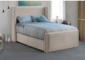Sweet Dreams Tallis Divan Bed Frame, modern design, winged headboard available in 3 sizes 12 fabric options