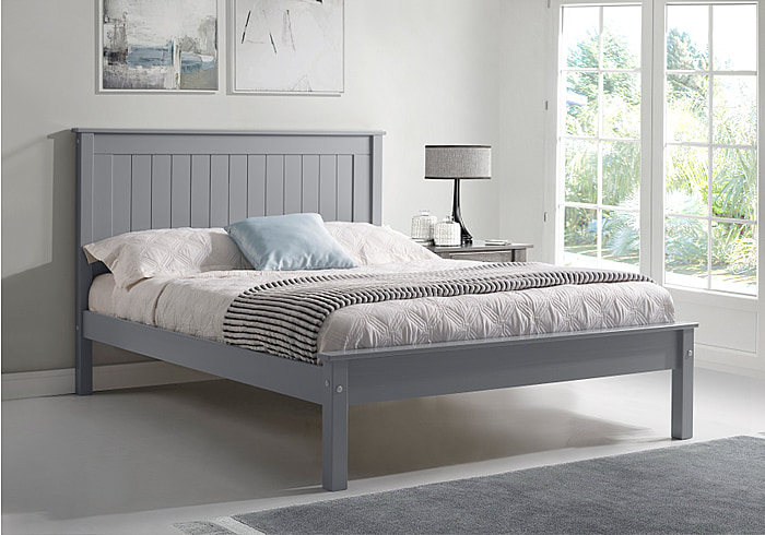 Limelight Taurus Low Foot End Wooden Bed Frame made from solid wood classic style single small double double king sizes grey dark grey and white