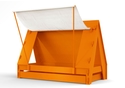  Tent Cabin Bed With Trundle Drawer - Orange Caramel