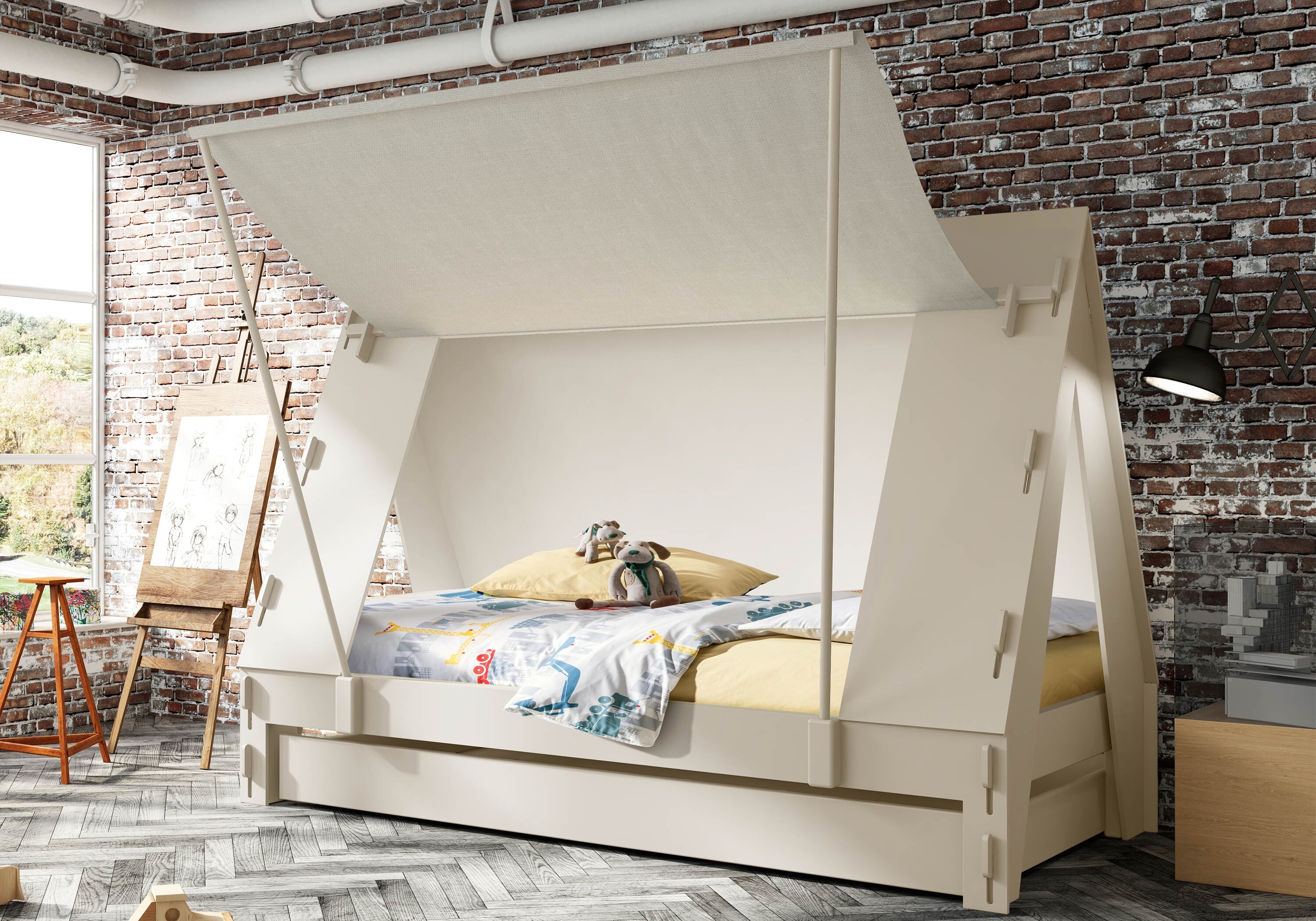 Mathy By Bols Tent Cabin Bed With Trundle Drawer