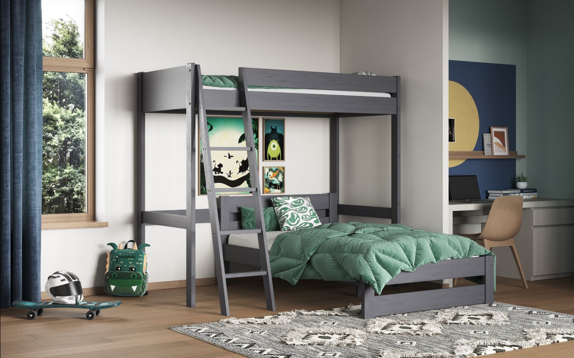 L shaped twin sales loft beds