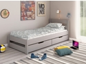 noomi Grey single bed with drawers