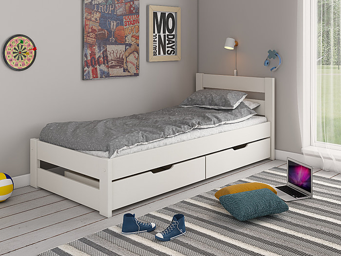 Tera single bed with drawers