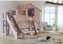 Mathy By Bols Treehouse Bunk Bed With Platform & Slide - Winter Pink