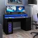 Flair Power Z Compact Computer Gaming Desk With Colour Changing LED Lights