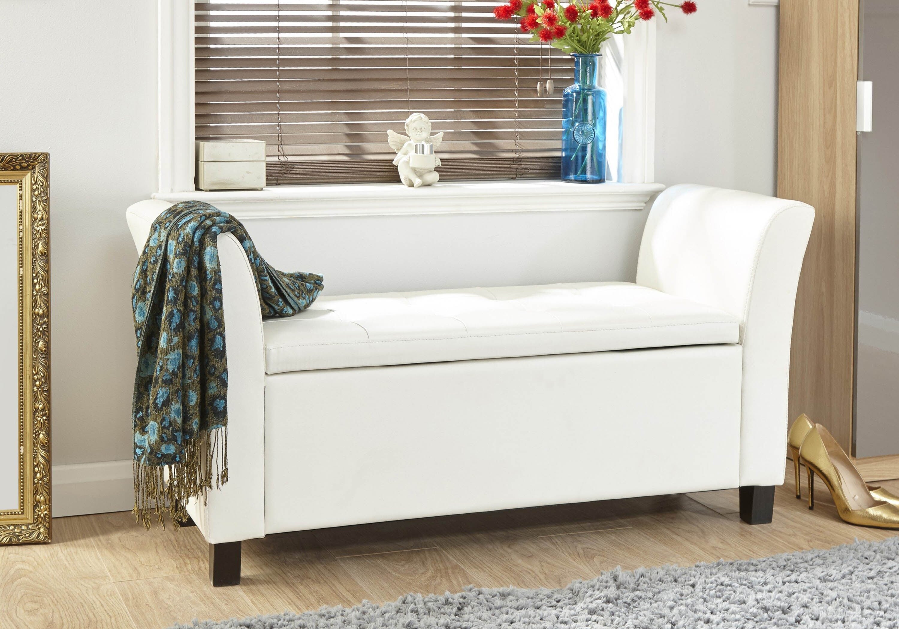 Window sofa with shop storage