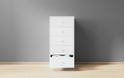 Wizard white chest of 5 drawers 