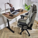 X Rocker Oka Office Desk Oak Effect - LED Lighting & Wireless Charging - 110x55