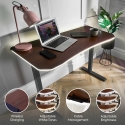 X Rocker Oka Office Desk Walnut Effect - LED Lighting & Wireless Charging - 110x55