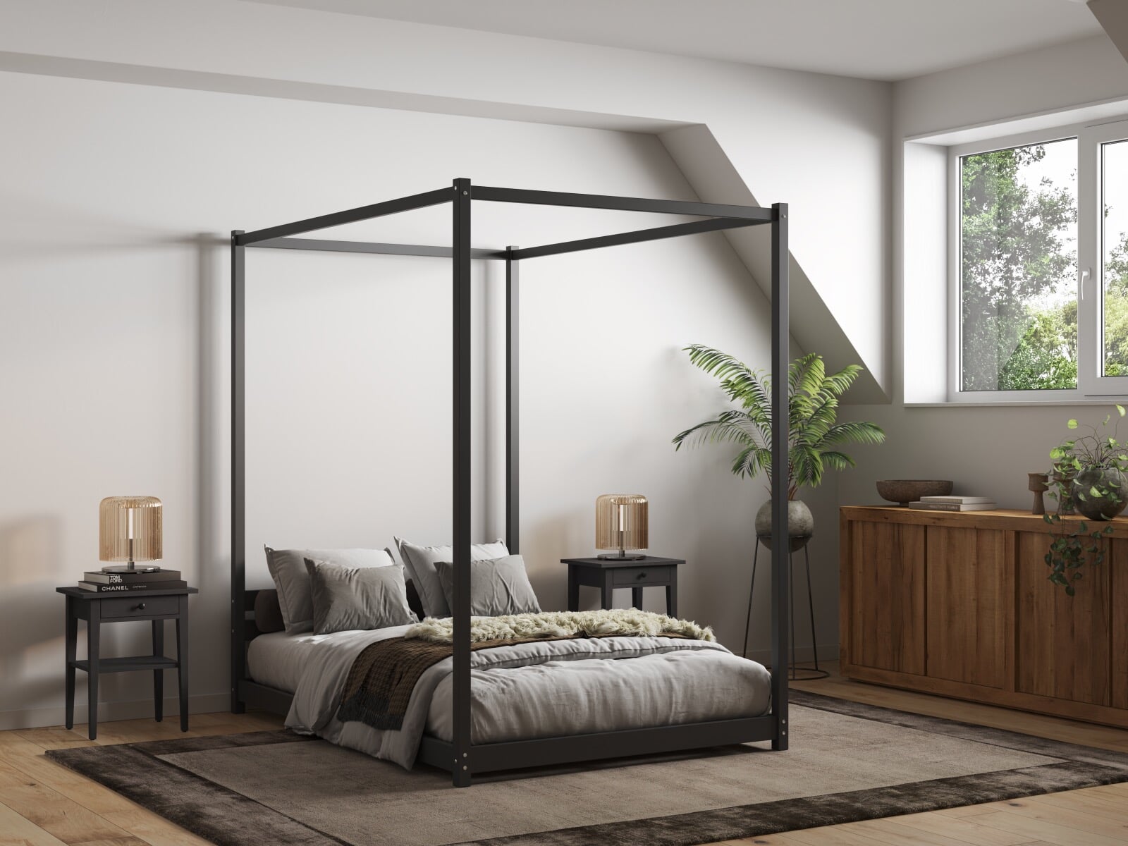 Four poster online double bed ikea