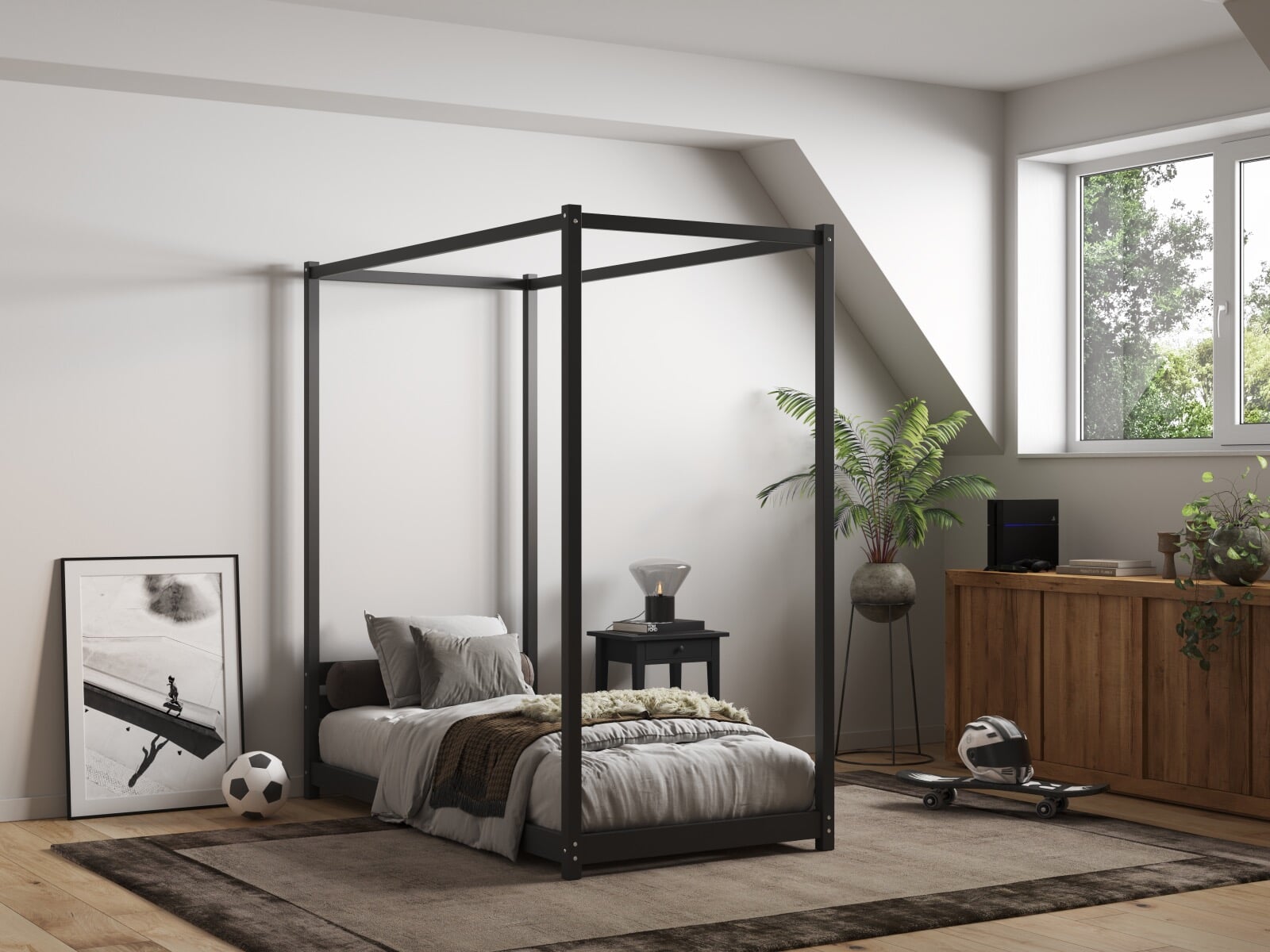 Queen size 4 2025 poster bed frame