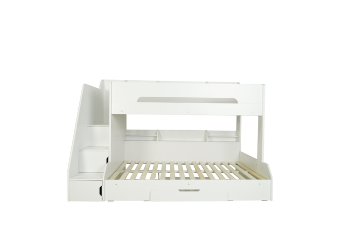 Flair Slick Staircase Triple Bunk Bed White