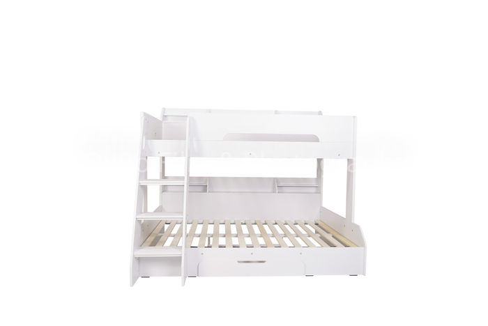 Flair Flick Triple Bunk bed White With Storage